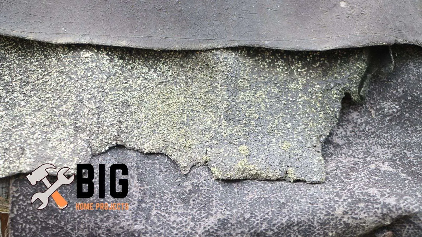 Old and damaged roofing felt - bighomeprojects.com