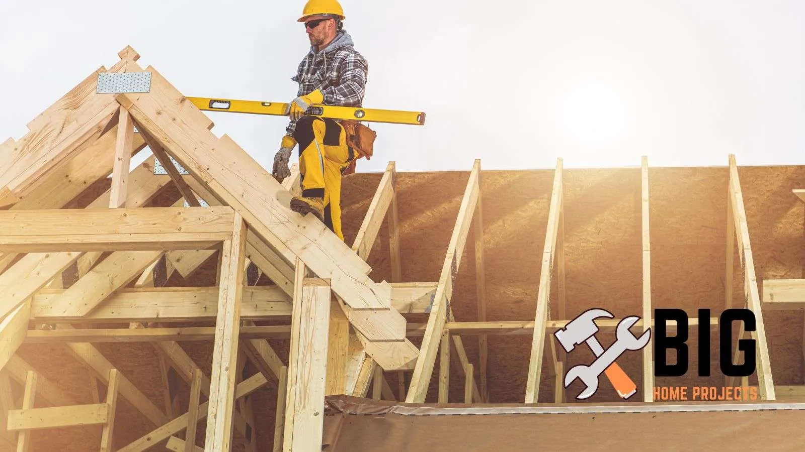 Roofer on a roof doing construction - bighomeprojects.com