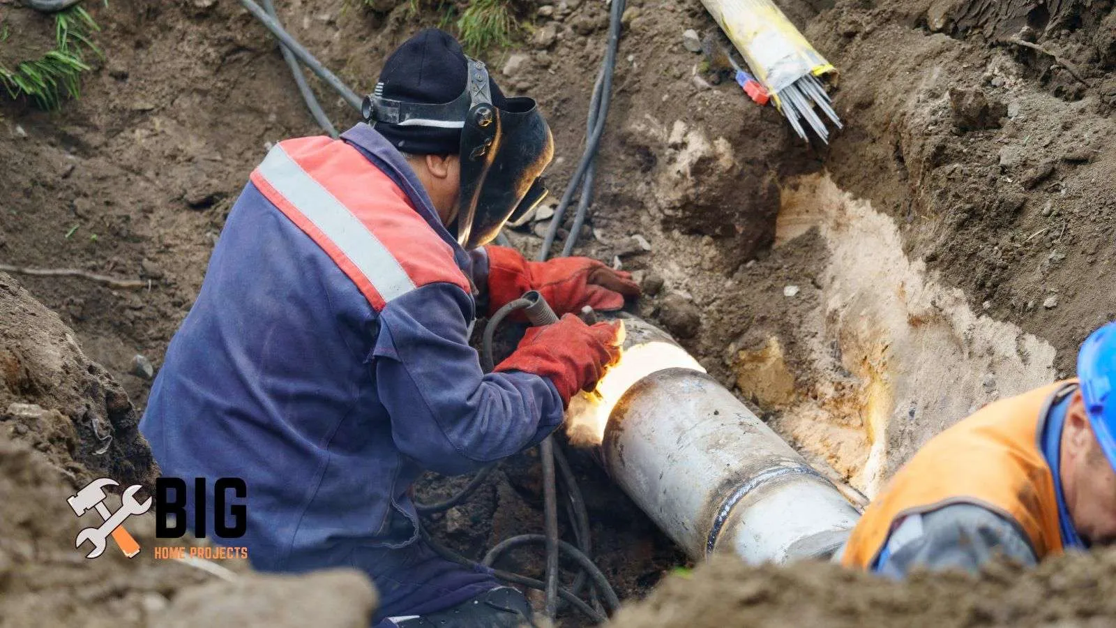 Plumber working on construction of home - bighomeprojects.com