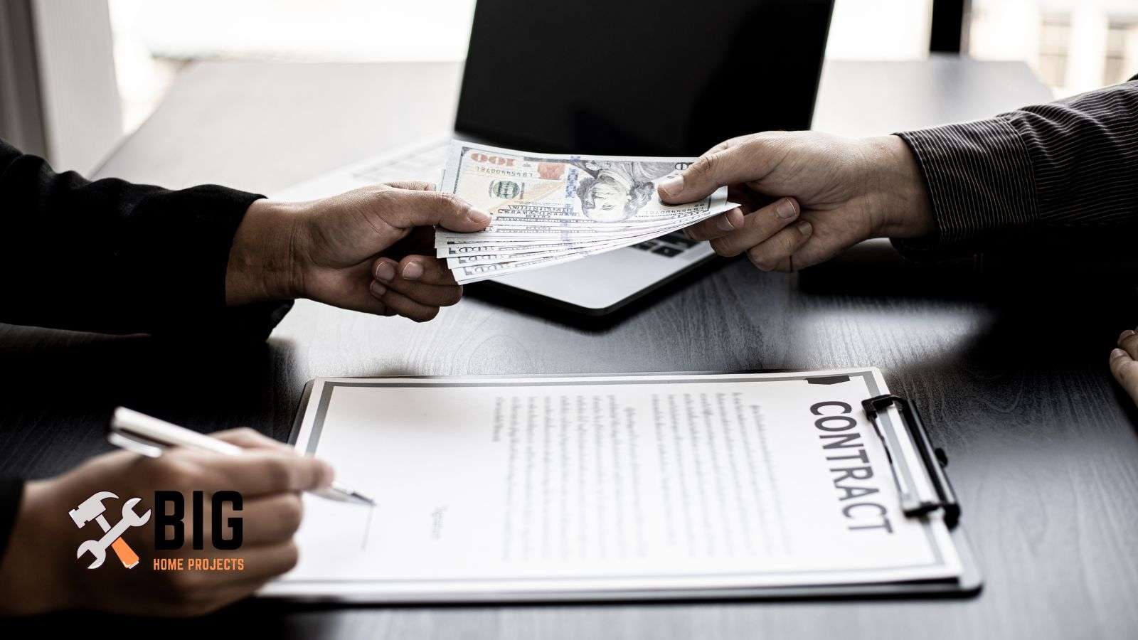 Scammer asking for cash when signing a contract - bighomeprojects.com