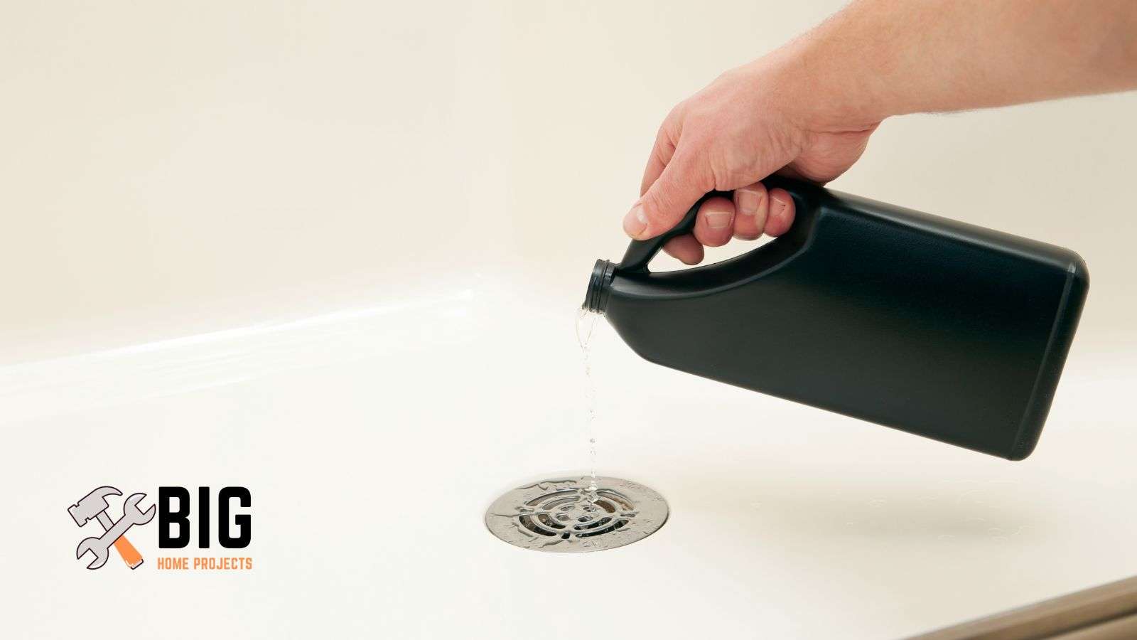 Drain cleaner into a drain - bighomeprojects.com