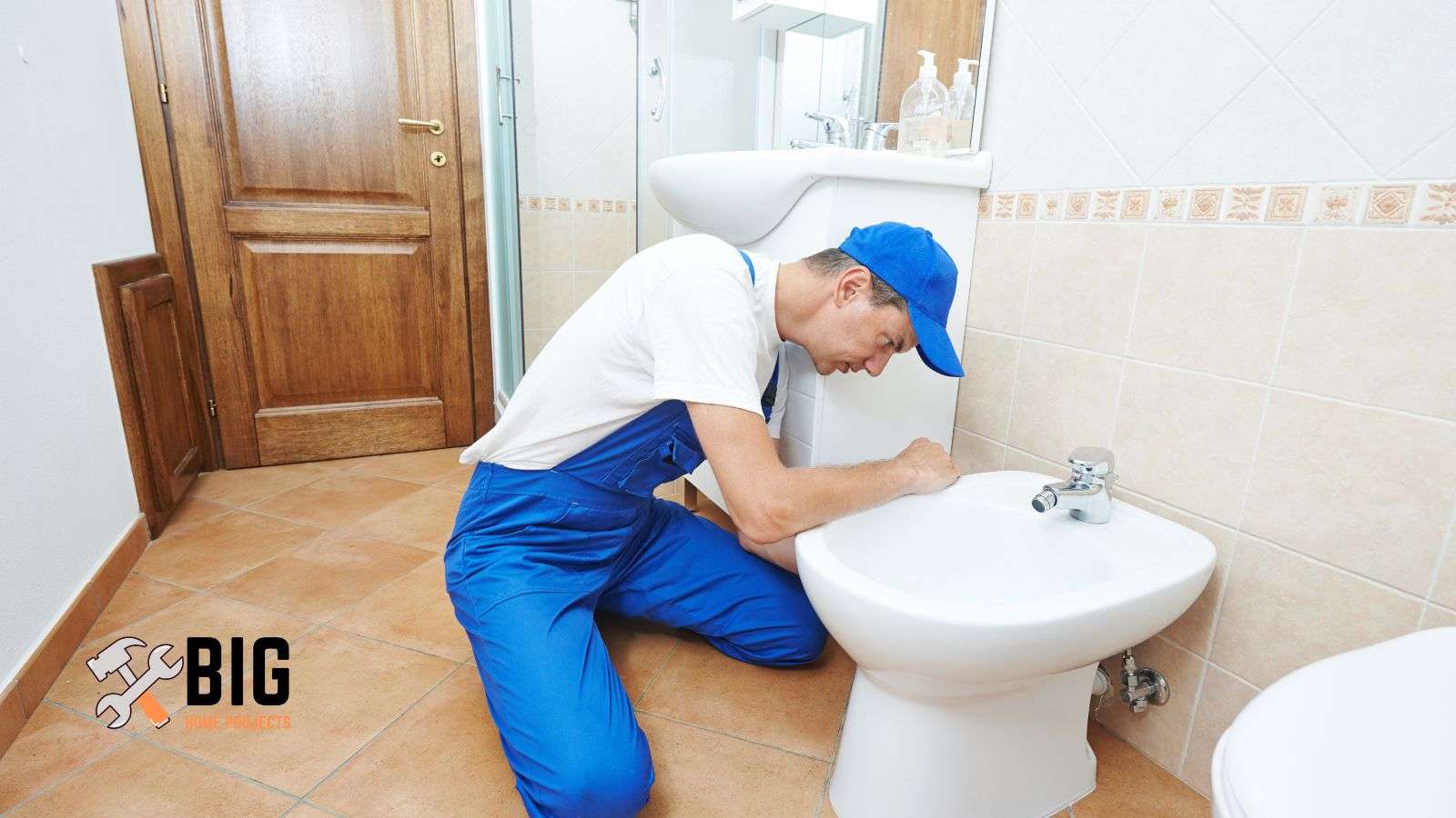 Man fixing small sink - bighomeprojects.com