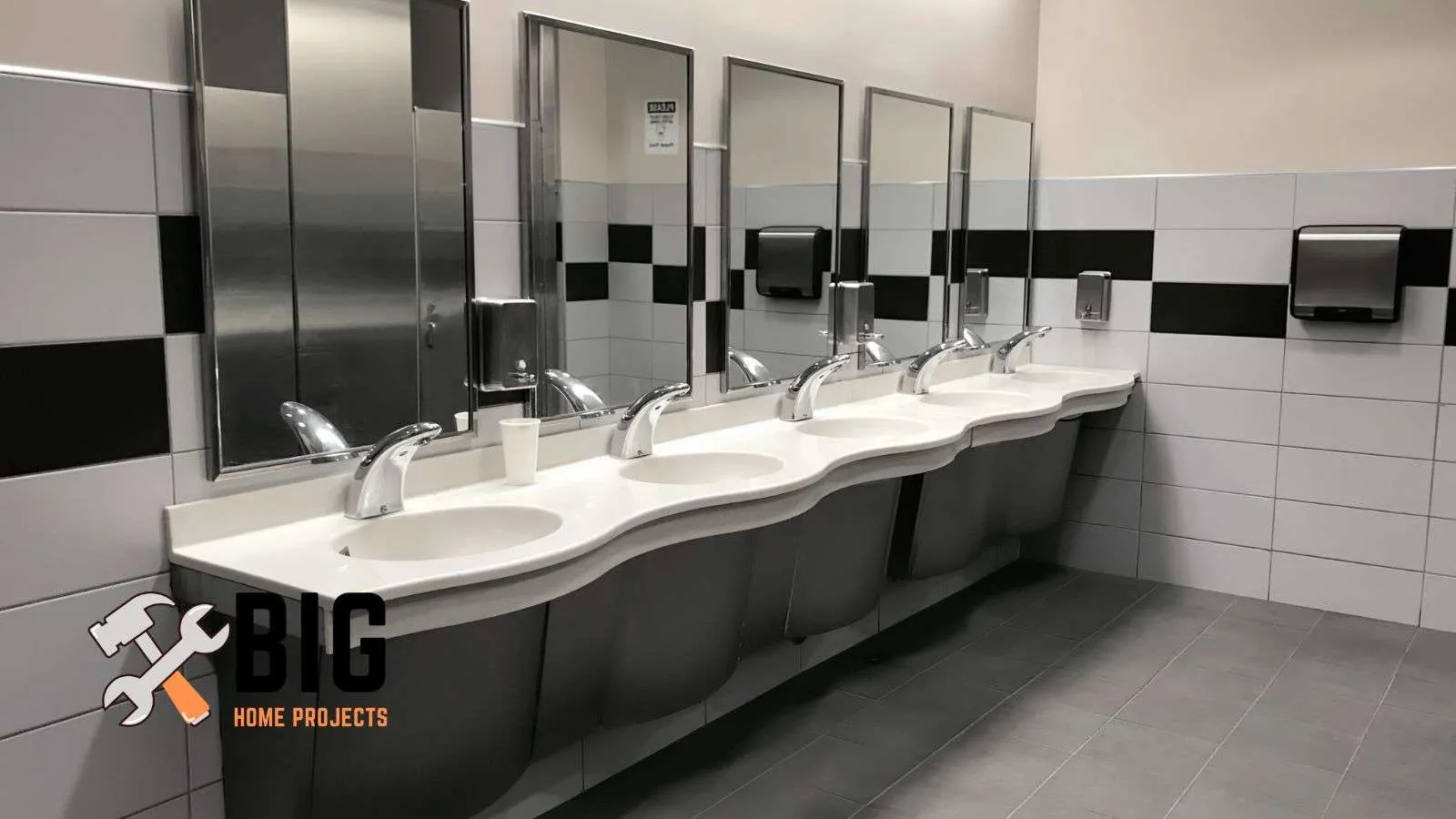 Restroom with multiple sinks - bighomeprojects.com