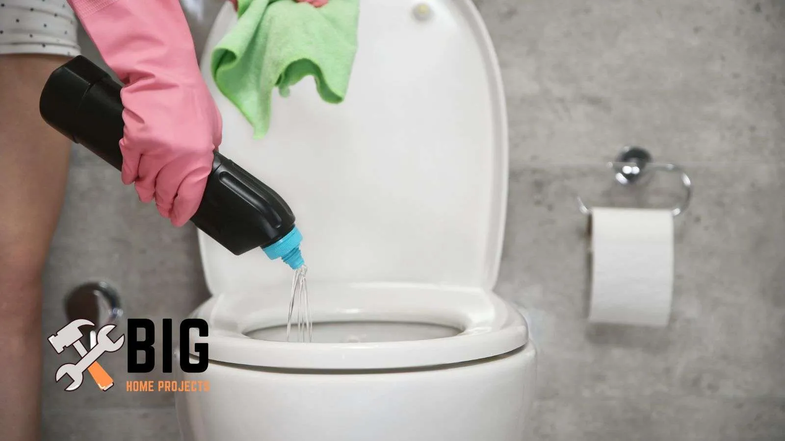 Using chemicals to unclog toilet - bighomeprojects.com